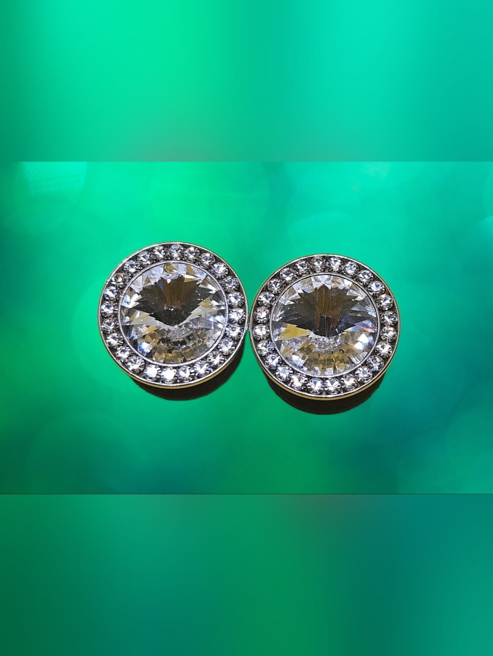 Ear Gauges Plugs 1/2 GA -12mm Surgical Steel CZ Body Jewelry Pair